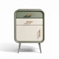 Meuble de rangement en bois avec tiroirs vert et crème dimensions 40 x 30 x 60cm
