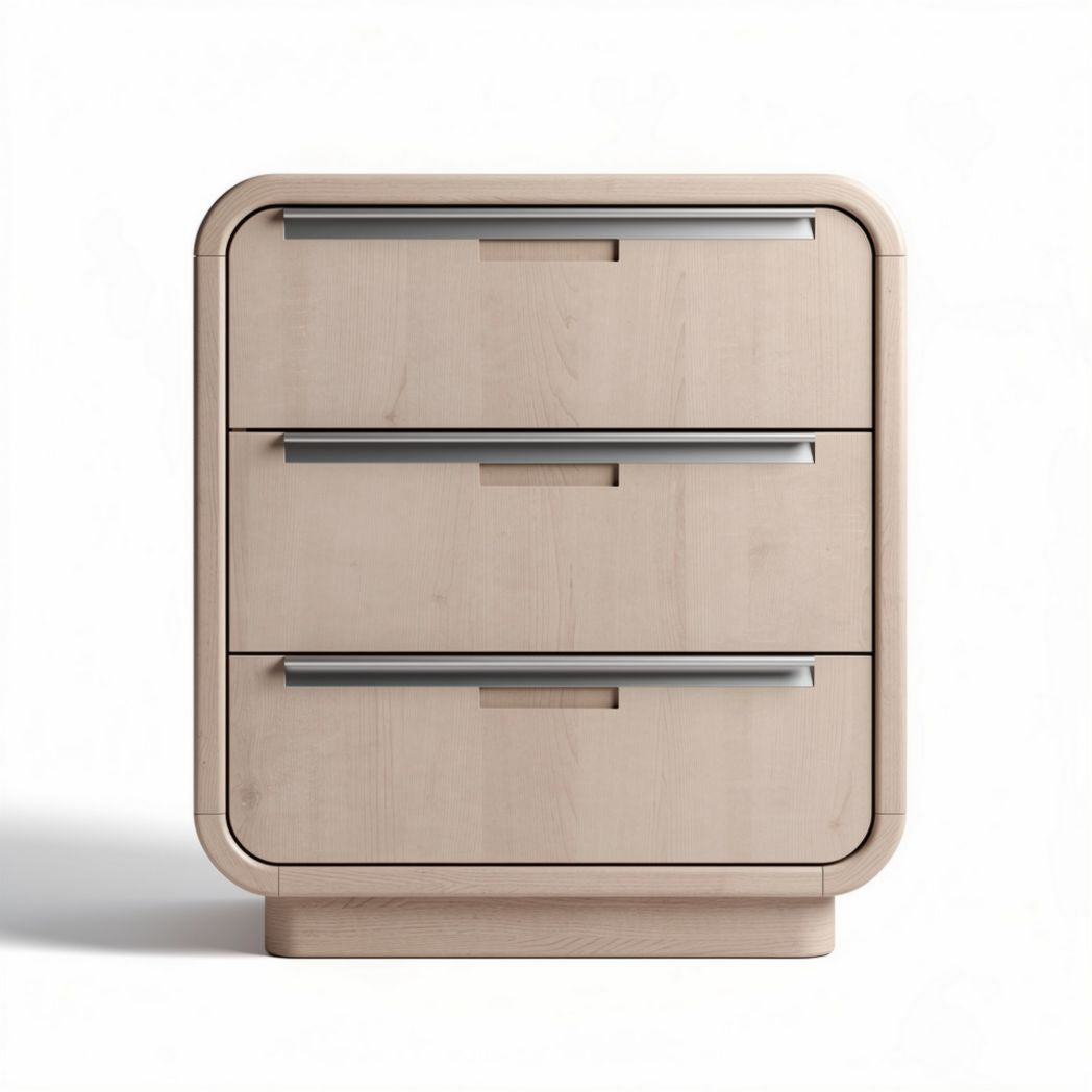 Commode moderne en bois clair avec trois tiroirs dimensions 50 x 40 x 60cm